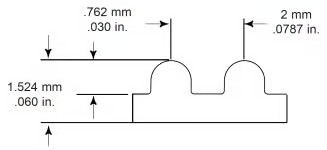 2mm GT2 Pitch dimensions
